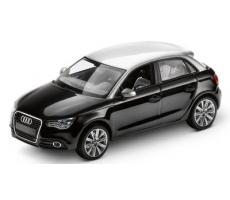 Модель Audi A1 Sportback, Phantom black, Scale 1 43